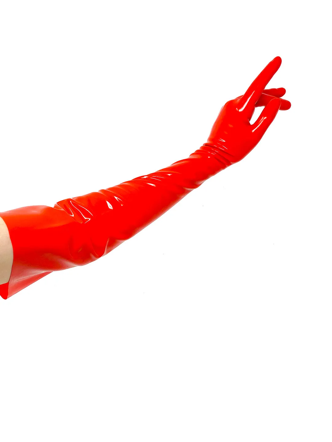 Moulded Latex Elbow Length Gloves