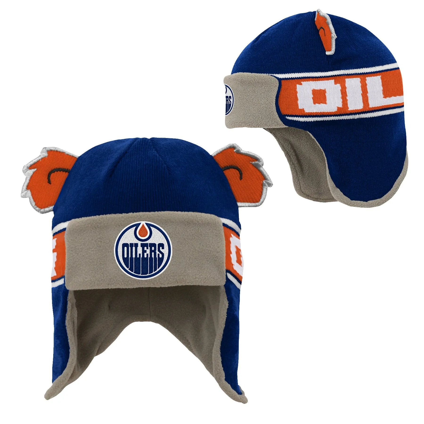 NHL Oilers Youth Wordmark Ears Trooper
