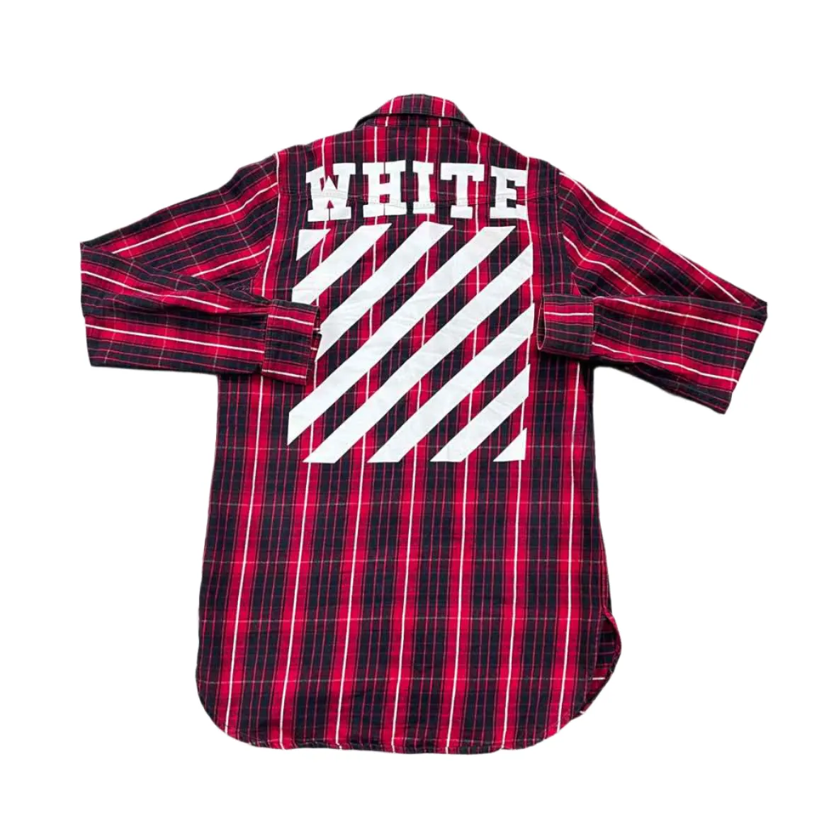 OFF-WHITE Flannel "DIAGONAL" Red Used Size S