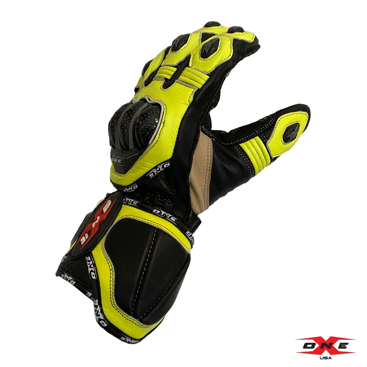 OneX USA Pro Race Gloves - Fluor Yellow