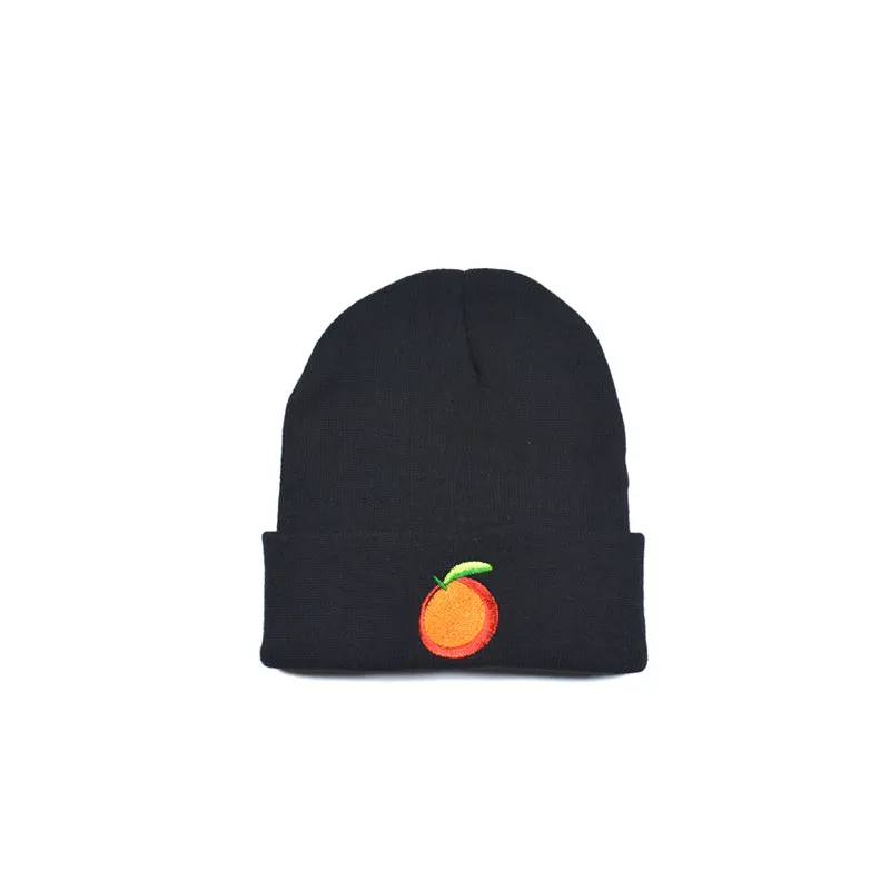 “ORANGE LETTER” EMBROIDERY KNIT HAT K040602