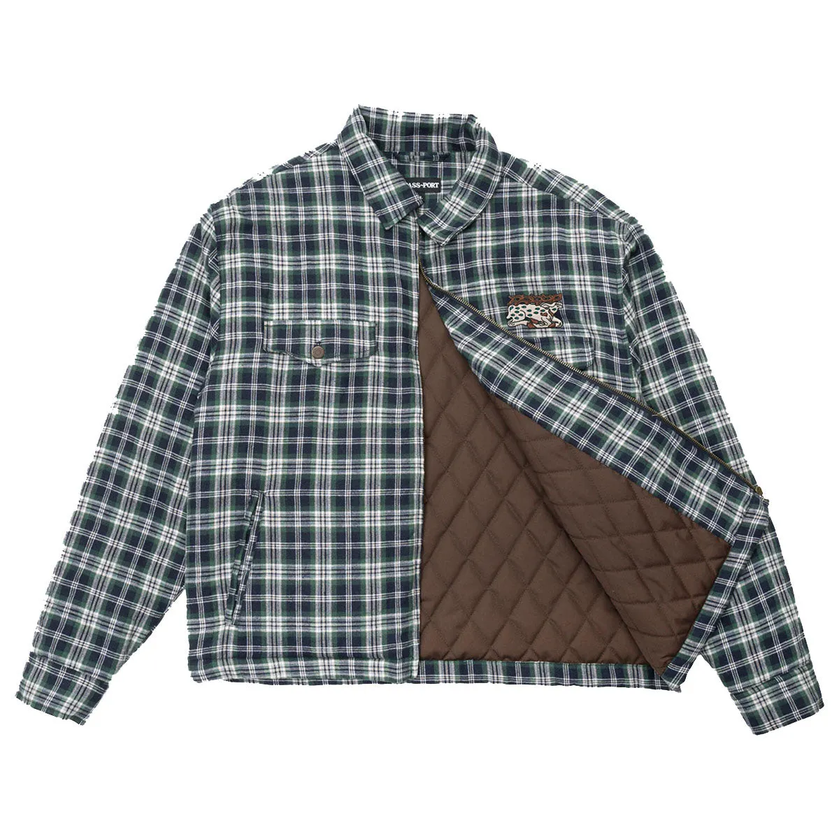 Pass~Port - Antler Zip Flannel Navy/Green