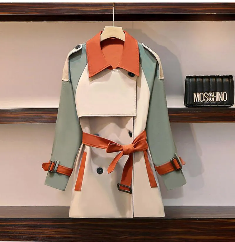 Patchwork Trench Coat