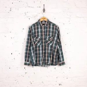 Plaid Check Shirt - Green - L