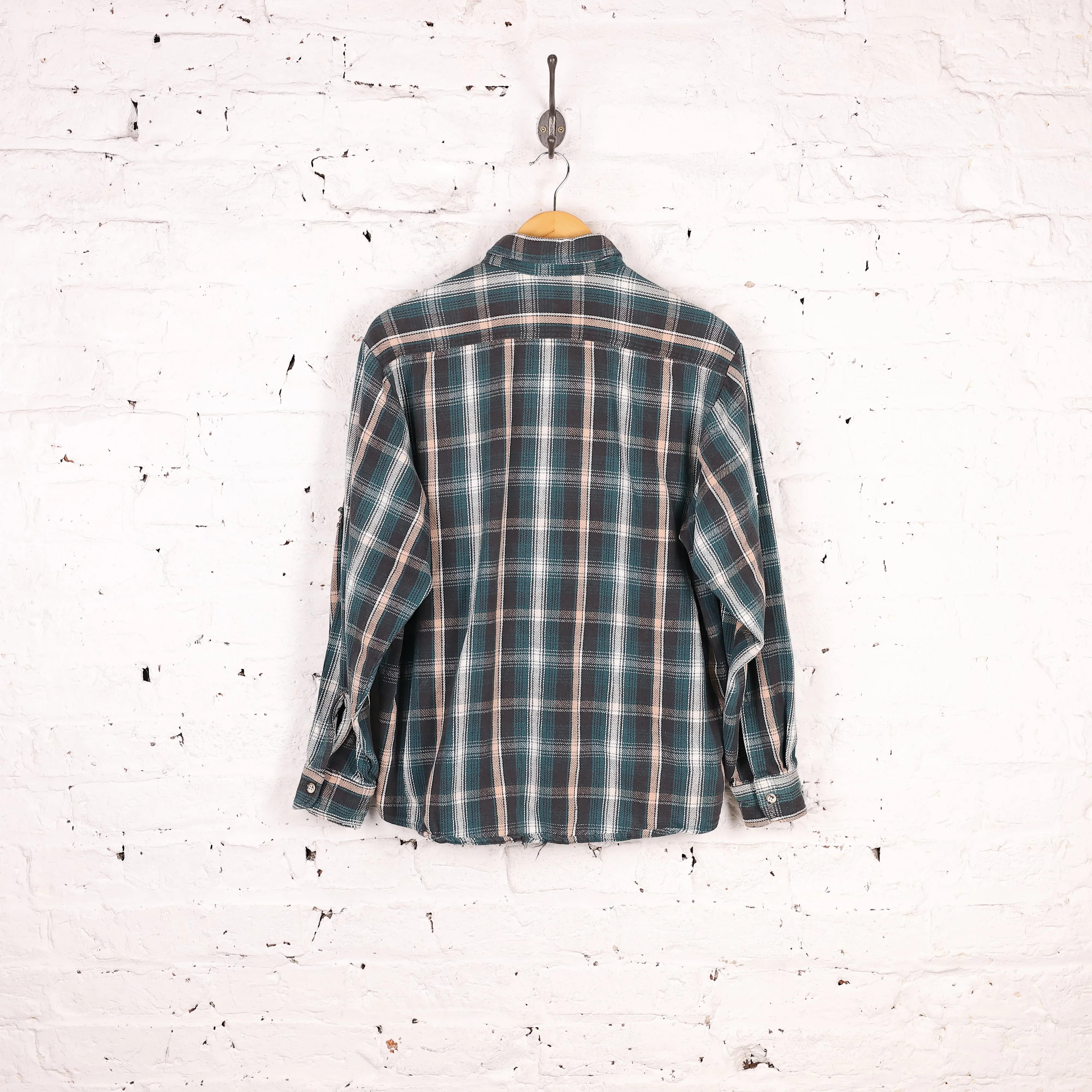 Plaid Check Shirt - Green - L