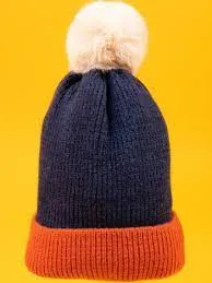 Powder pom pom hat- assorted colors