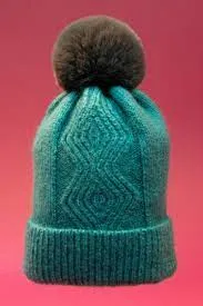 Powder pom pom hat- assorted colors
