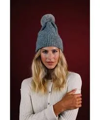 Powder pom pom hat- assorted colors
