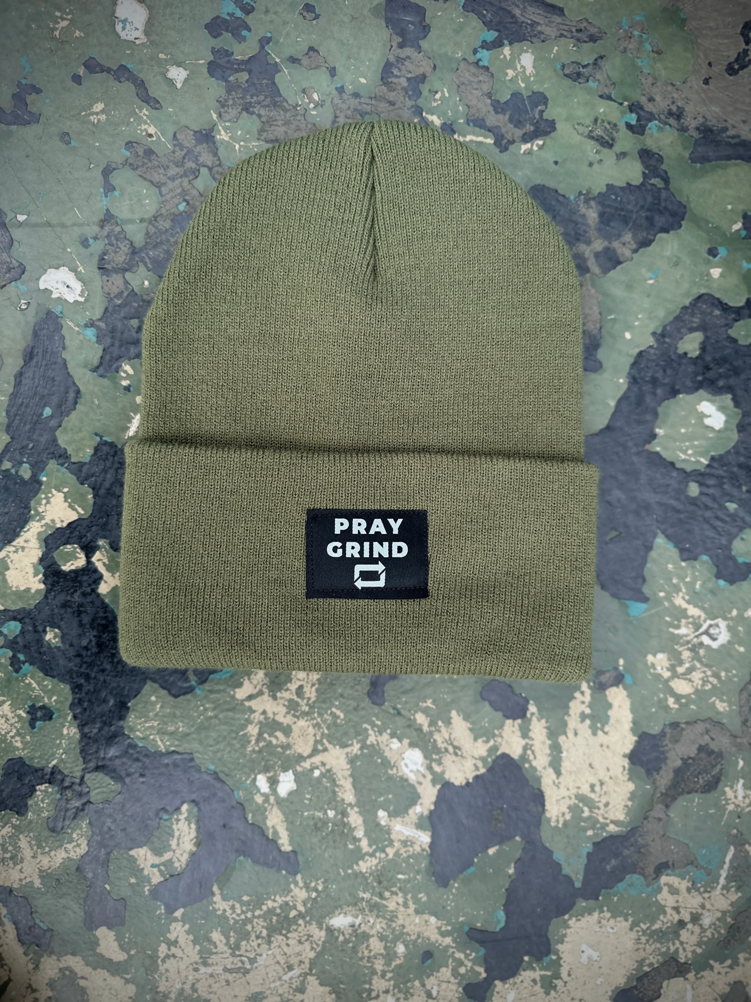 Pray Grind Repeat- Beanie Knit Cap