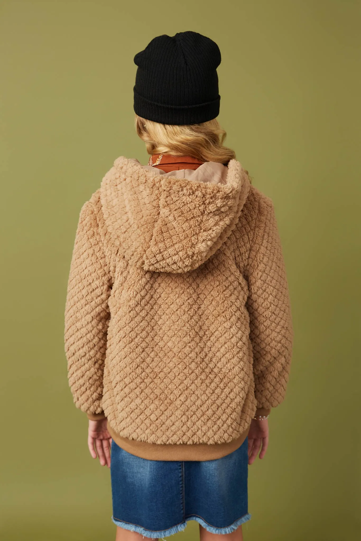 Quilted Plush Hooded Jacket