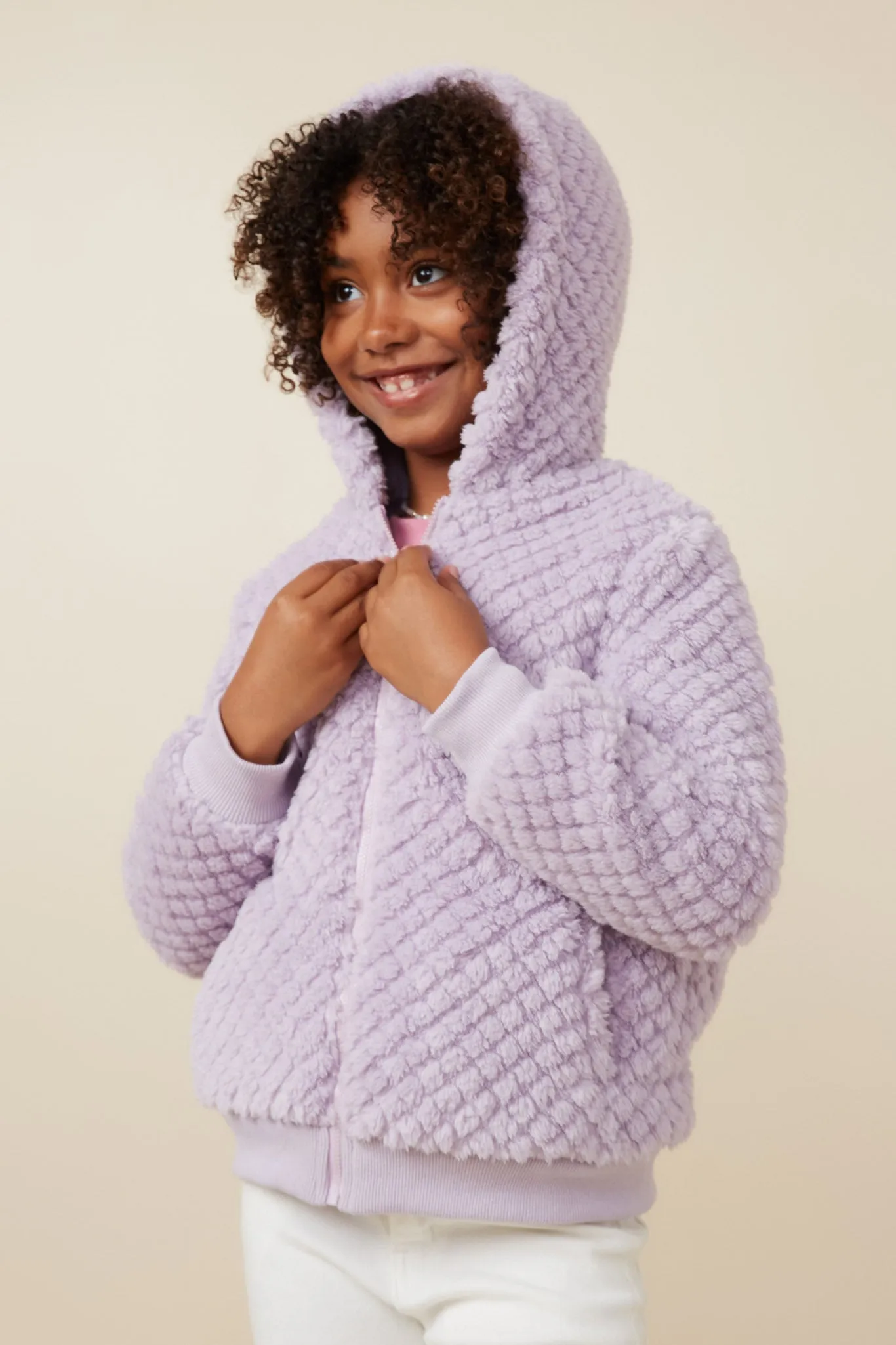 Quilted Plush Hooded Jacket