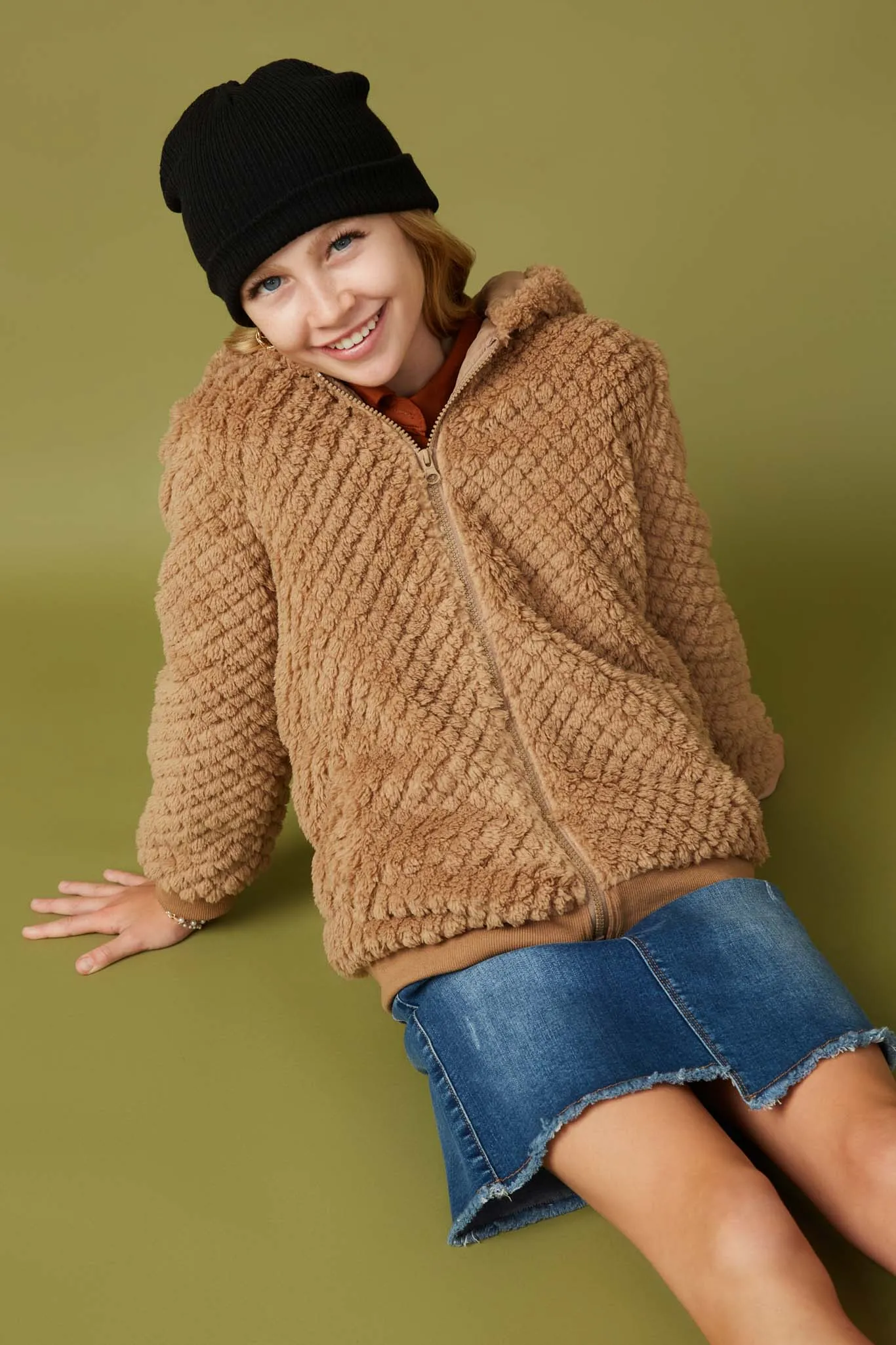 Quilted Plush Hooded Jacket