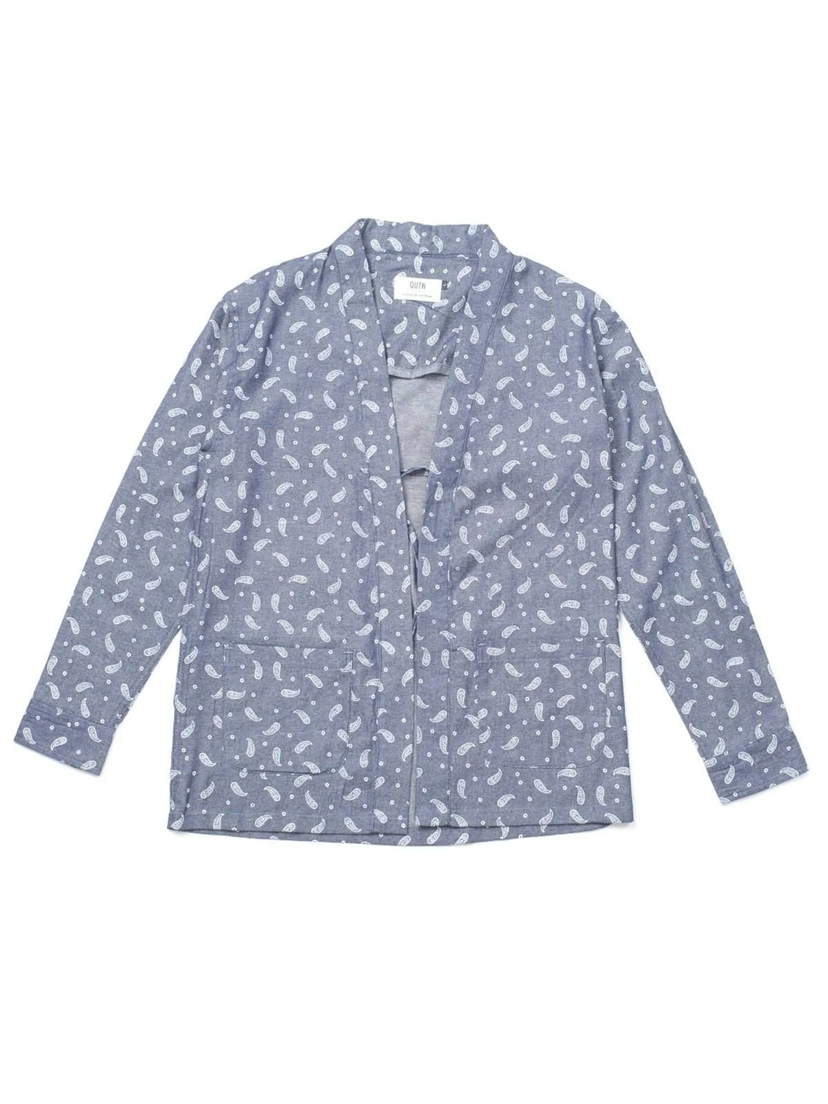Qutn Throw On Paisley Chambray