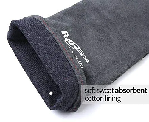 RAPICCA Forge Welding Gloves Grey 16IN Heat Resistant 700°F,Apply for Fireplace/Stove/Furnace/Grill