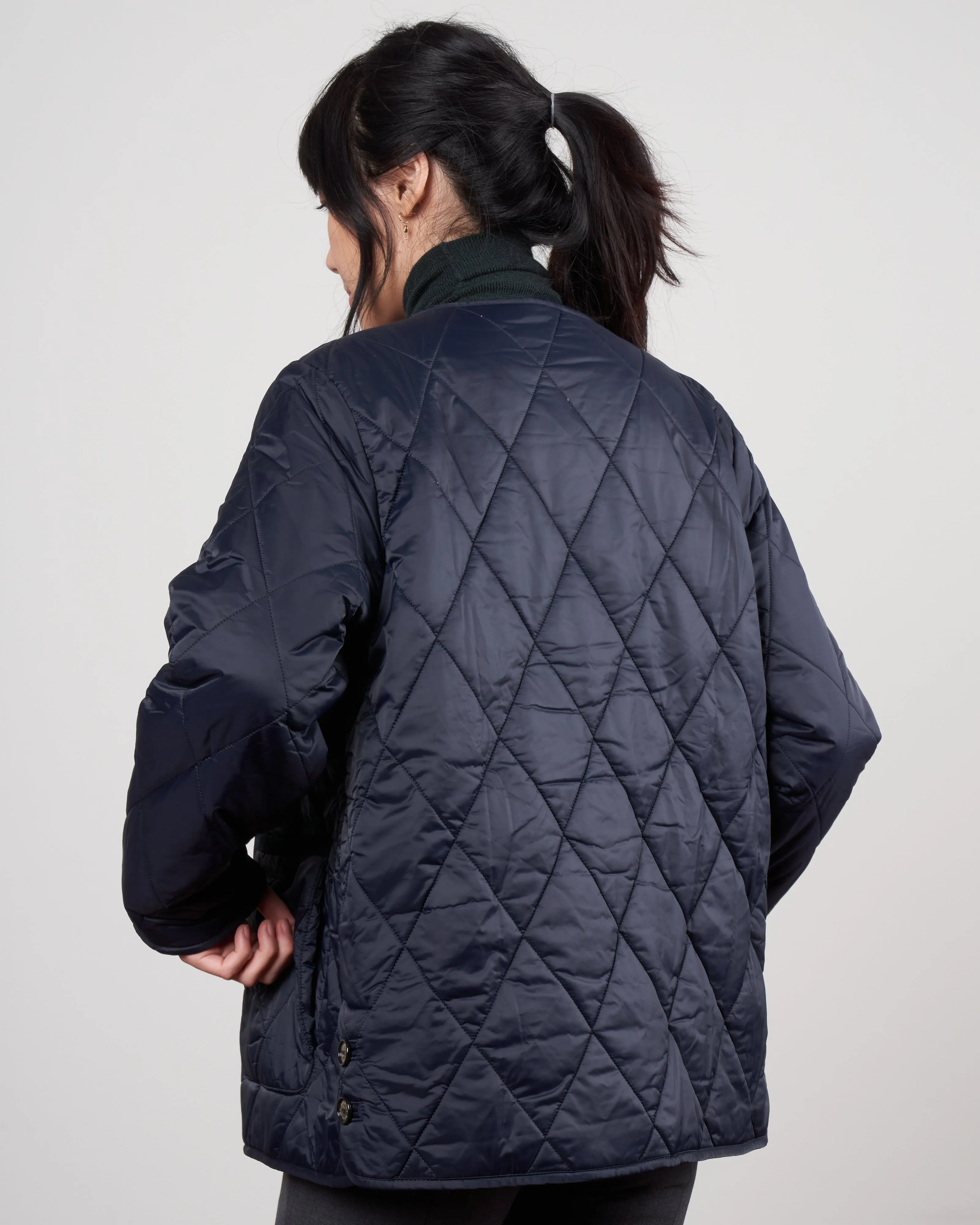 roslin quilted coat - navy