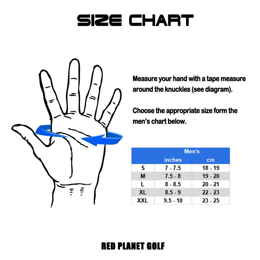 RPG 100% Cabretta Leather Color Golf Glove (Mens-Blue)