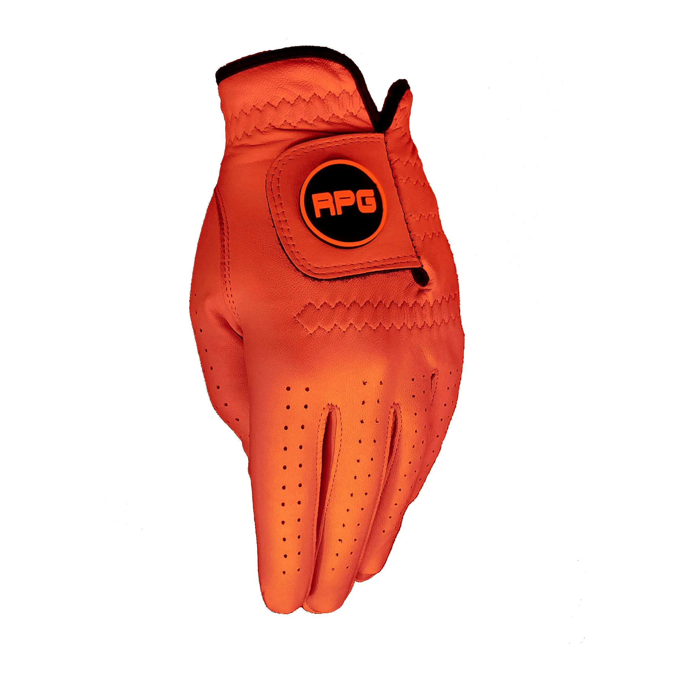 RPG 100% Cabretta Leather Color Golf Glove (Mens-Orange)