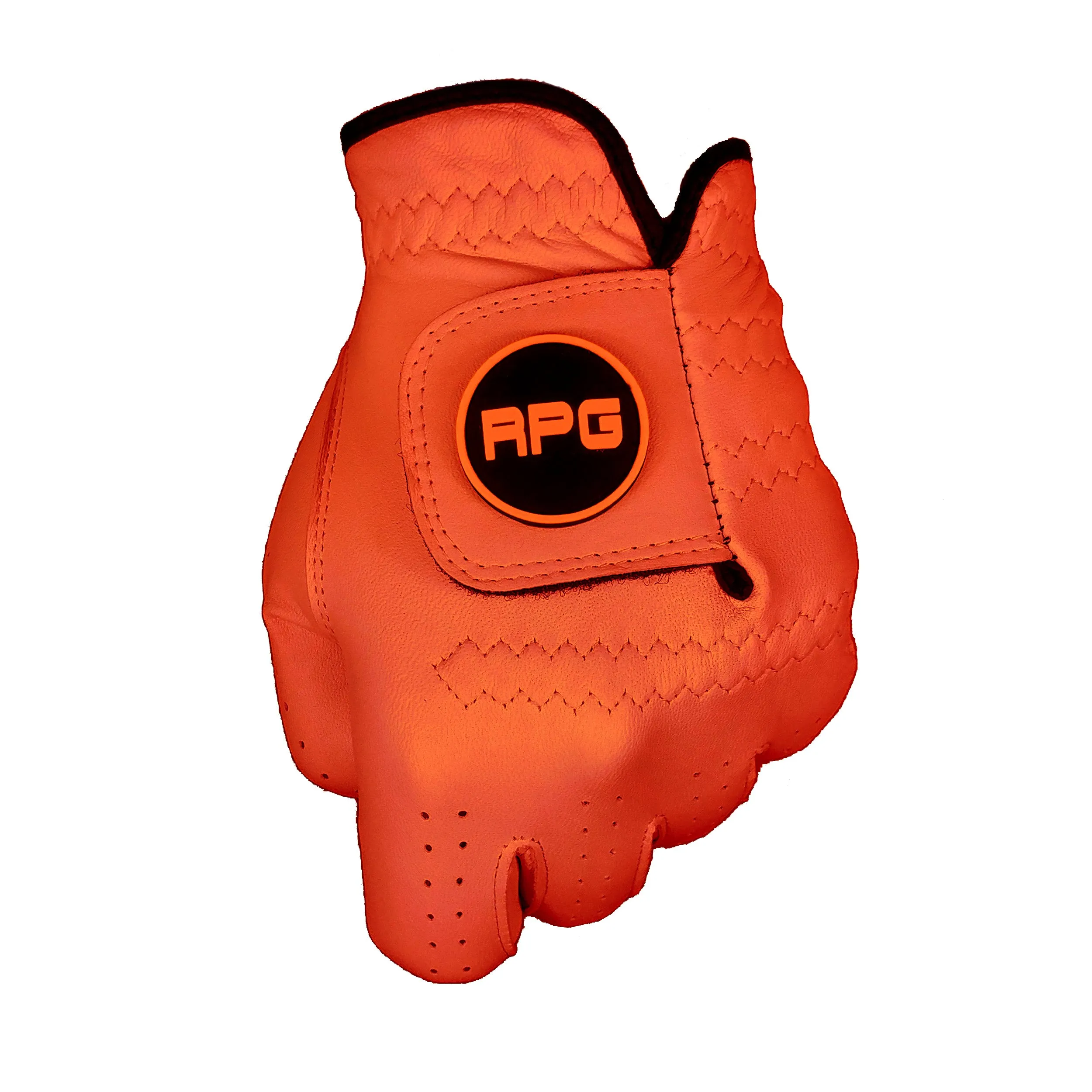 RPG 100% Cabretta Leather Color Golf Glove (Mens-Orange)