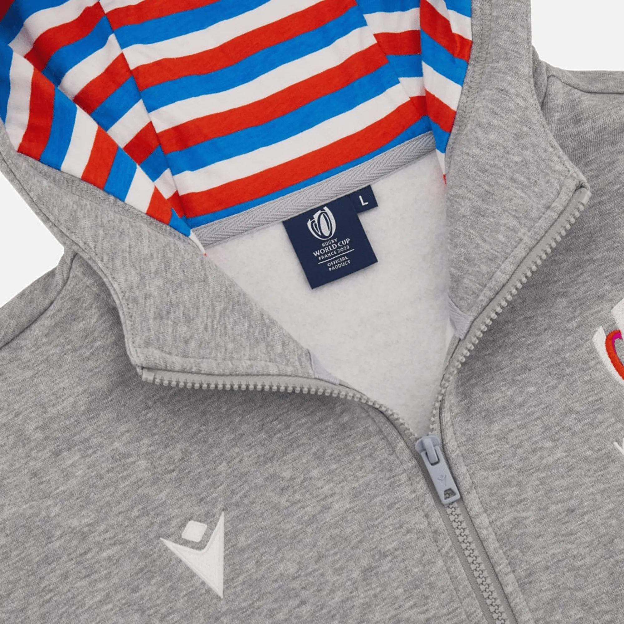 RWC23 Full Zip Brushed Fleece Cotton Hoody by Macron
