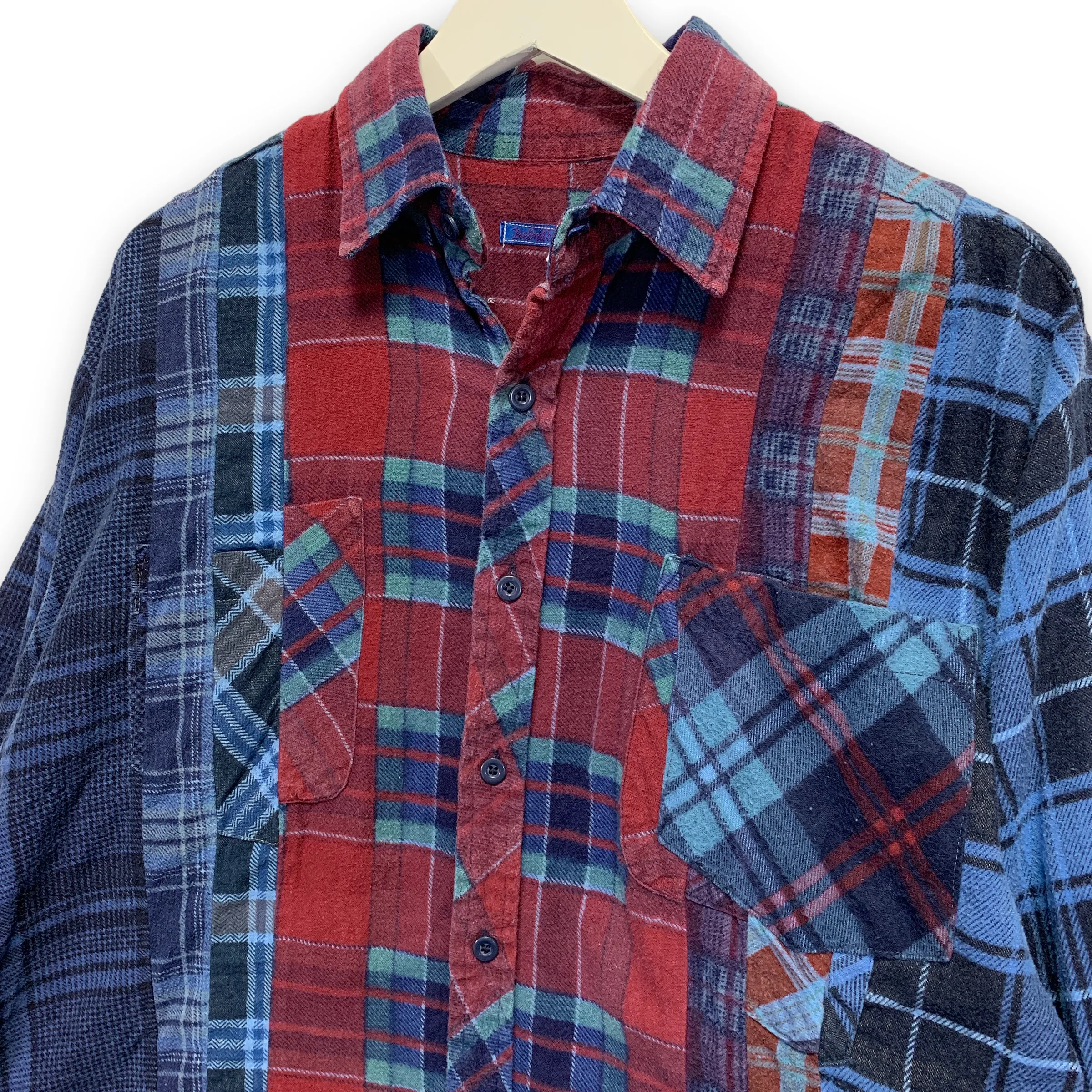 [S] Needles Rebuild 7 Cut Oversized Flannel Shirt
