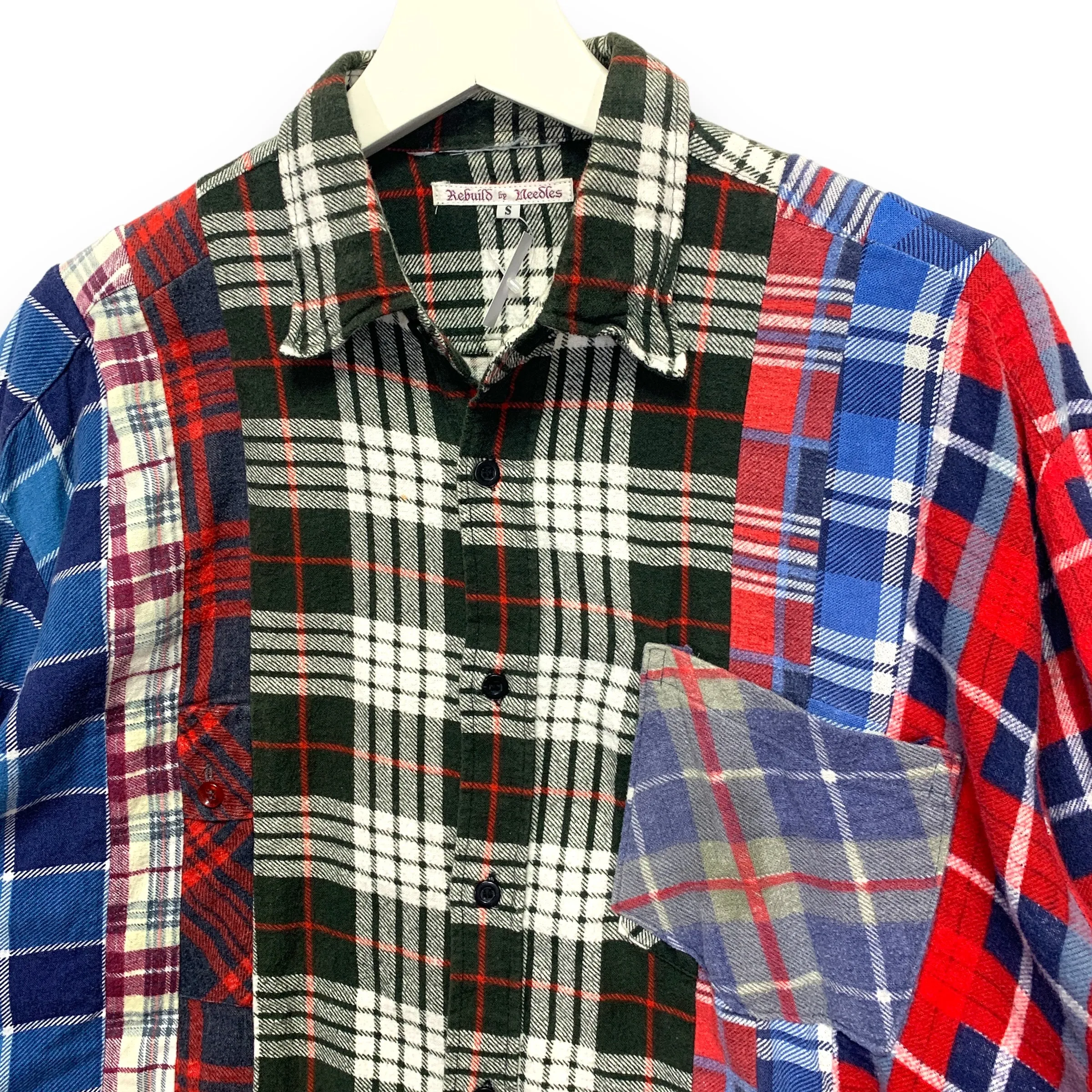 [S] Needles Rebuild 7 Cut Oversized Flannel Shirt