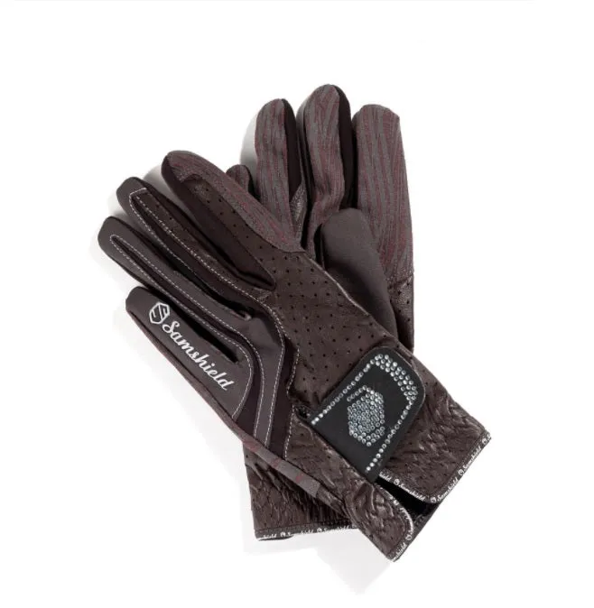 Samshield Swarovski Synthetic Leather Crystal Logo Gloves
