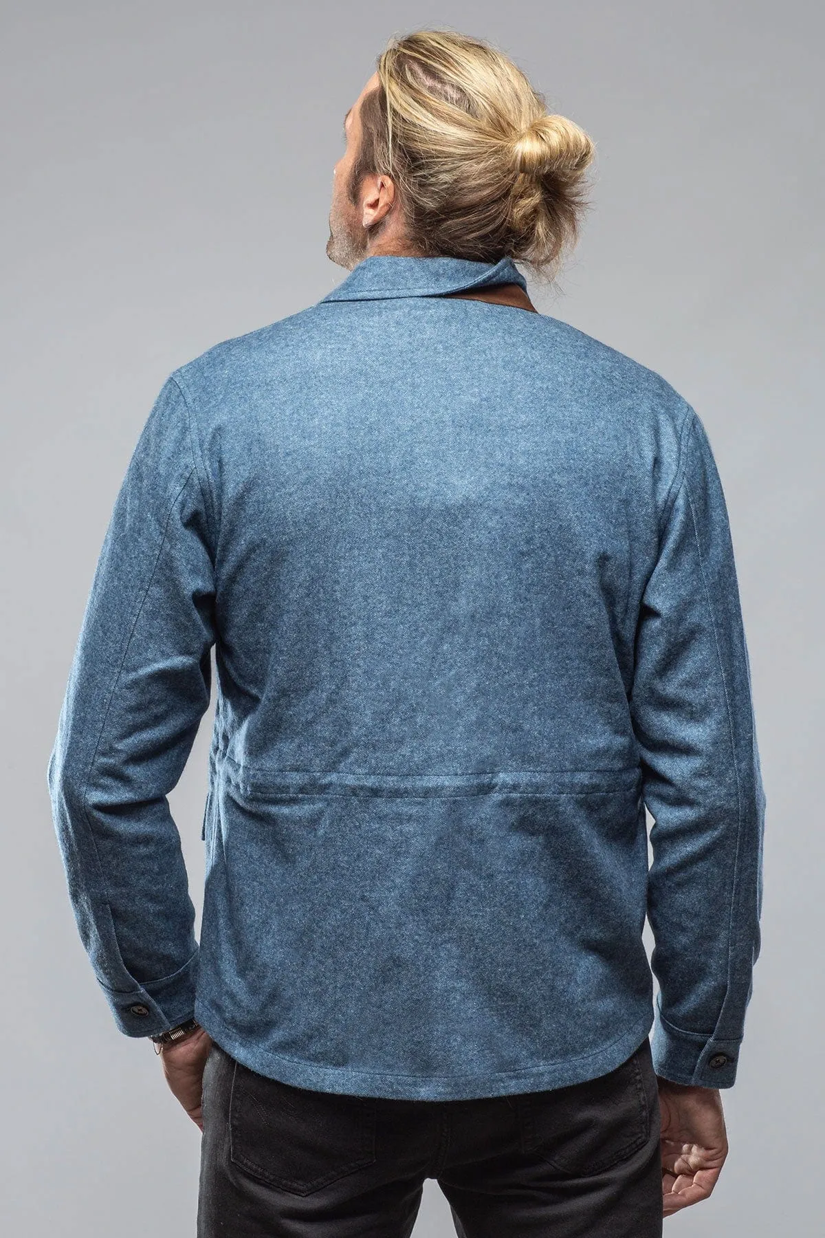 Santera Cashmere Field Jacket In Light Blue