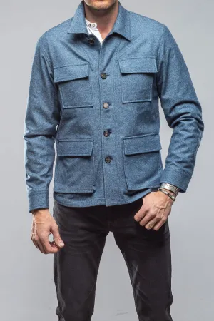 Santera Cashmere Field Jacket In Light Blue
