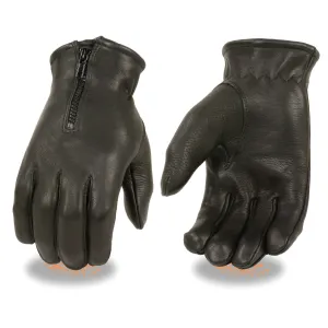SH866 Men's Black Deerskin Leather Thermal Lined Gloves