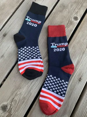Socks Trump 2020 Red or blue Knit USA American flag Stars and Stripes 2024