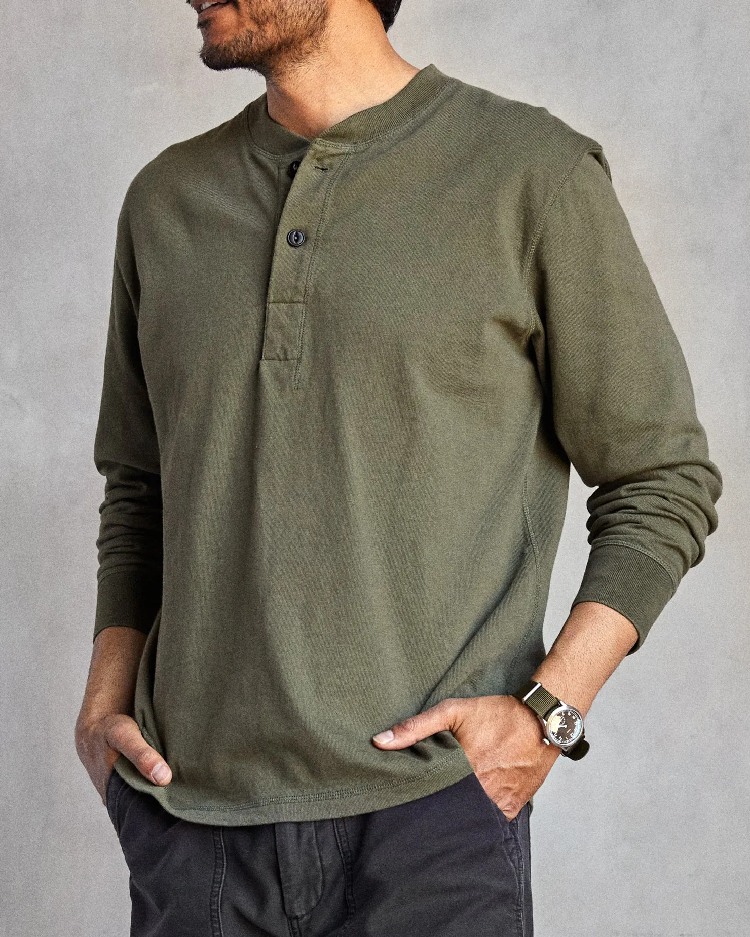 The Big Heavy Tee Henley - FINAL SALE