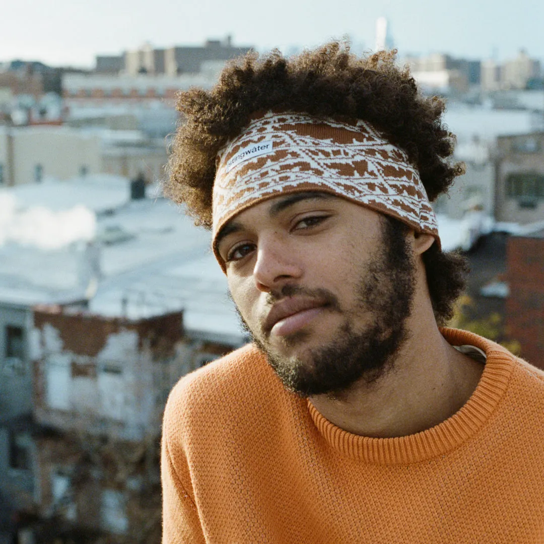 Thorn knit head band caffeine brown