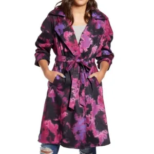 Tinsel Tie Dye Trench Coat