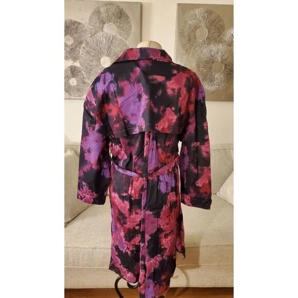 Tinsel Tie Dye Trench Coat