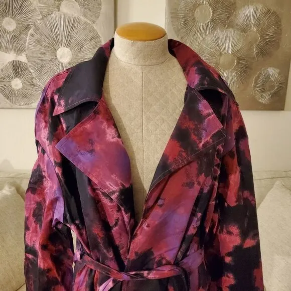 Tinsel Tie Dye Trench Coat