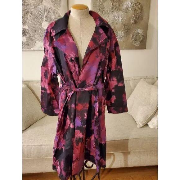 Tinsel Tie Dye Trench Coat