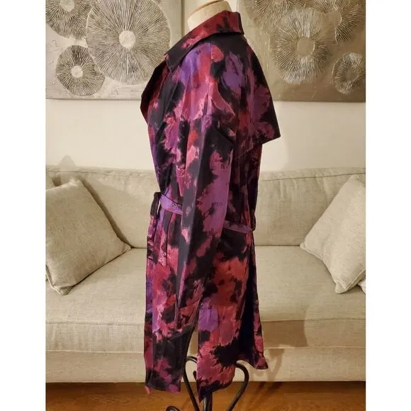 Tinsel Tie Dye Trench Coat