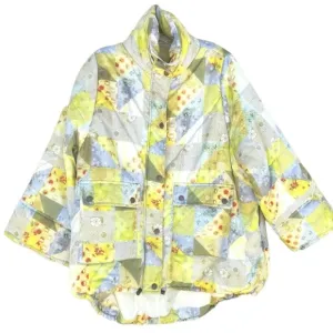 URBAN OUTFITTERS patchwork KIT print puffer jacket puffy Coat OVERSIZED big NEW