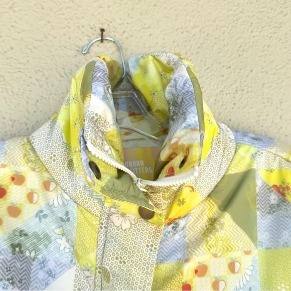 URBAN OUTFITTERS patchwork KIT print puffer jacket puffy Coat OVERSIZED big NEW