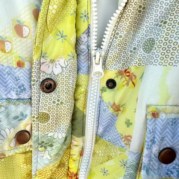 URBAN OUTFITTERS patchwork KIT print puffer jacket puffy Coat OVERSIZED big NEW