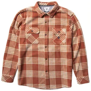 Vissla Eco-Zy Polar Flannel Long Sleeve Shirt - Barn Red