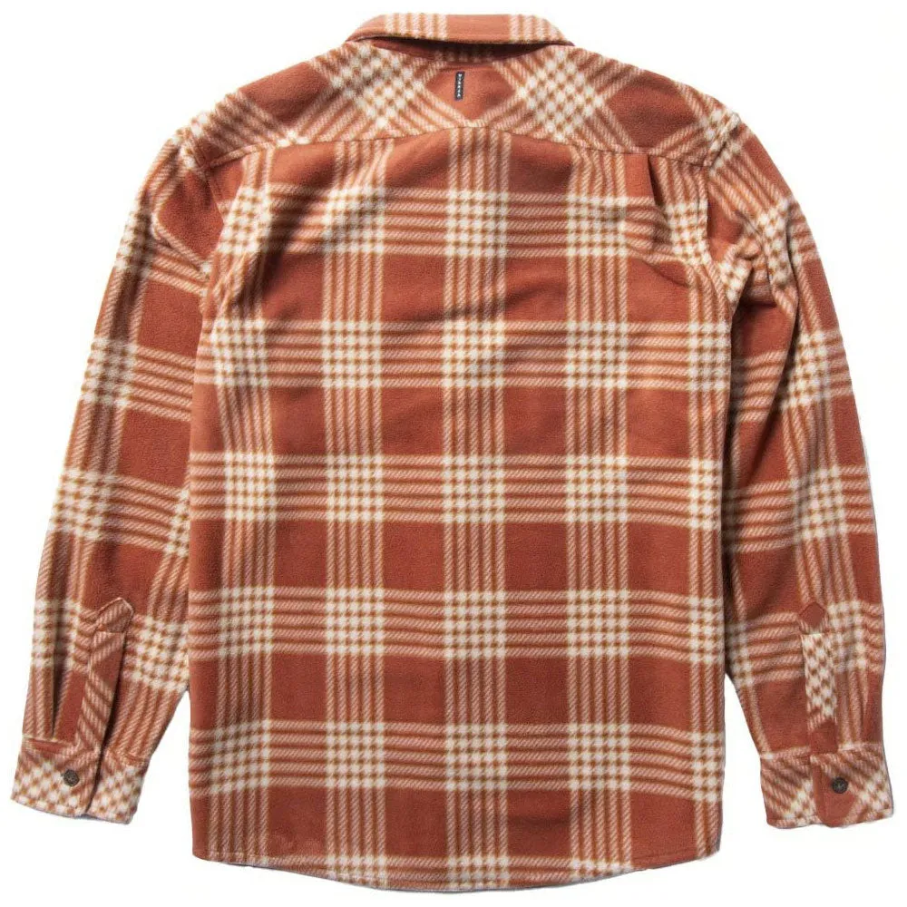 Vissla Eco-Zy Polar Flannel Long Sleeve Shirt - Barn Red