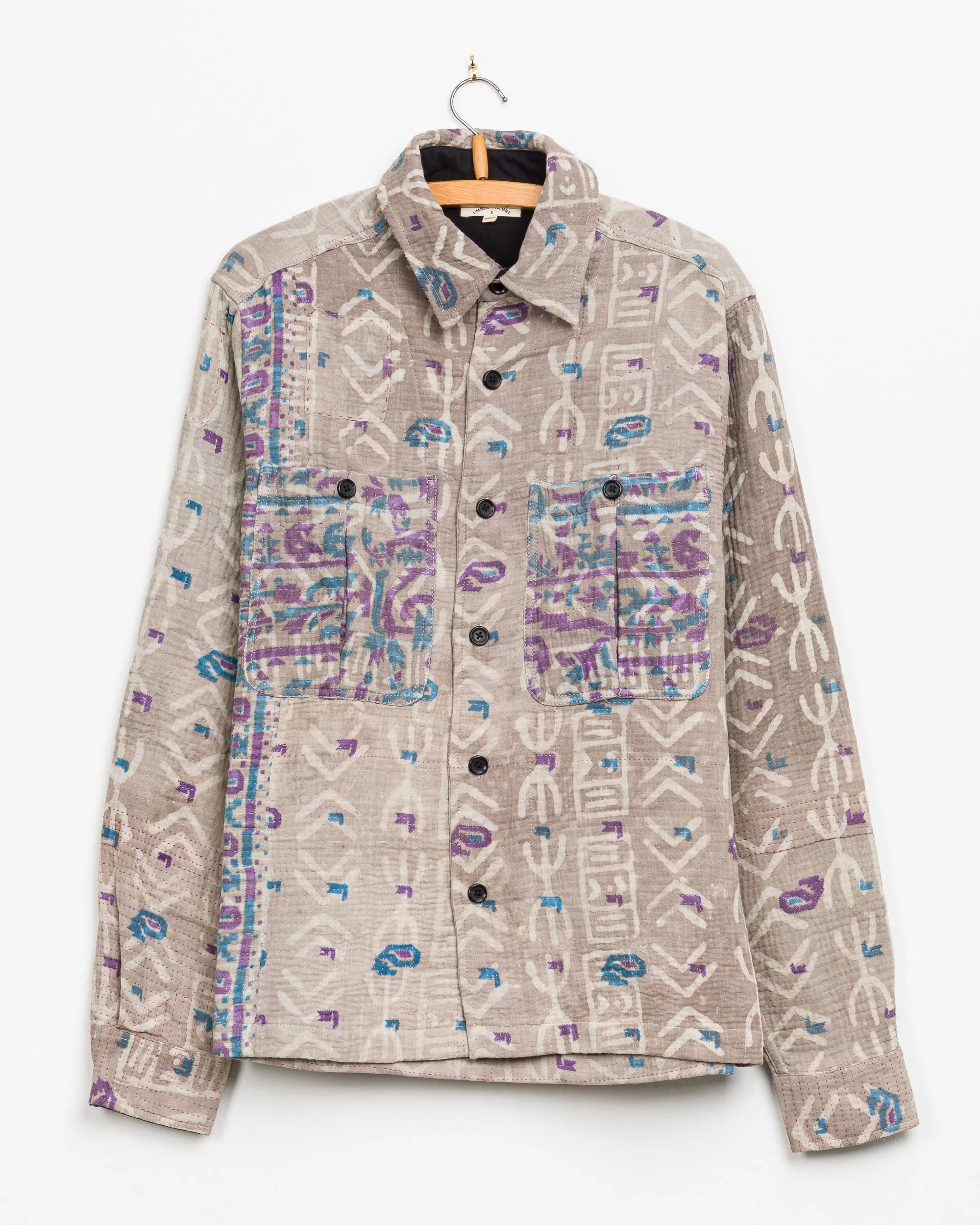 Vivek Overshirt in Quilted Kantha - S