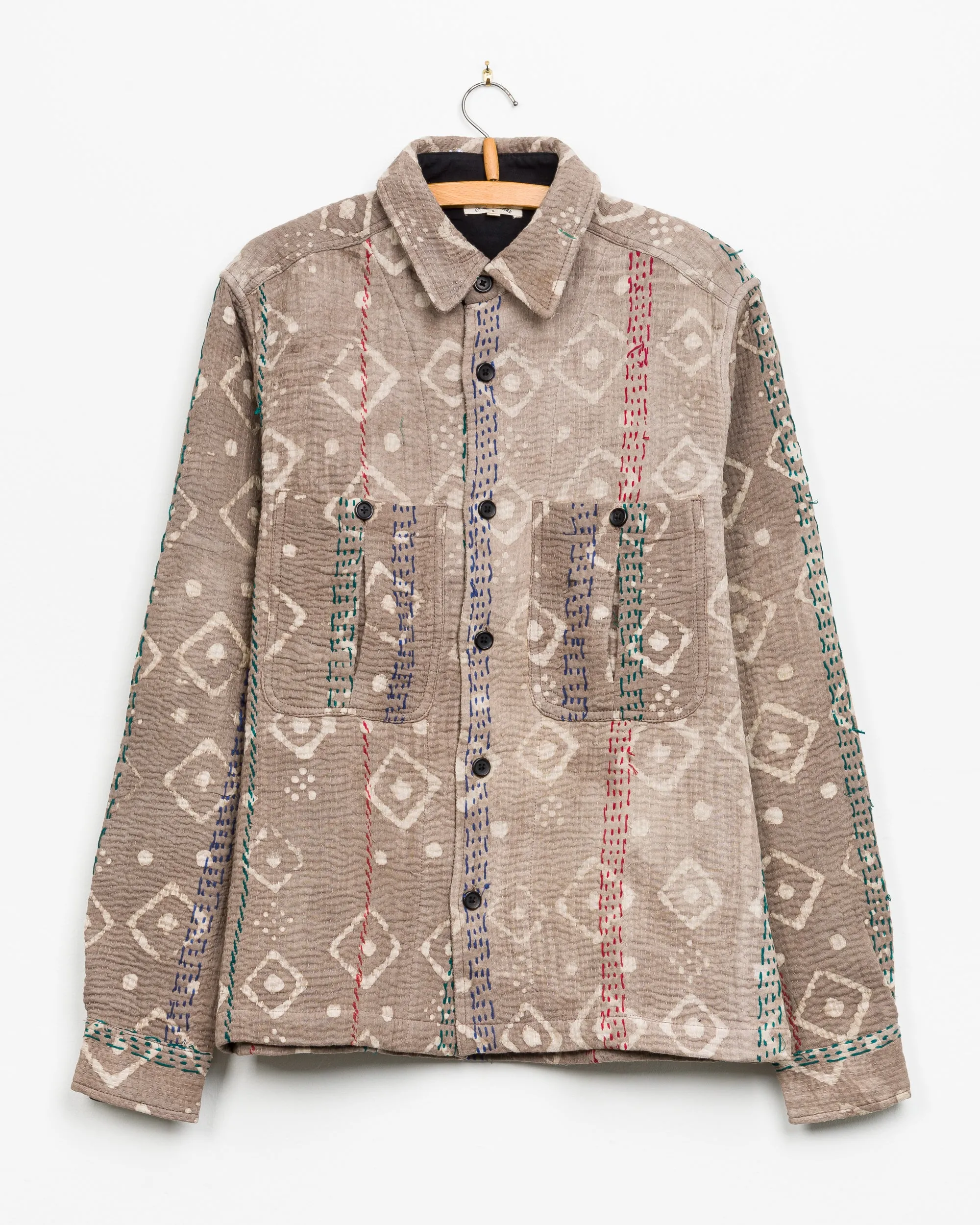 Vivek Overshirt in Quilted Kantha - S