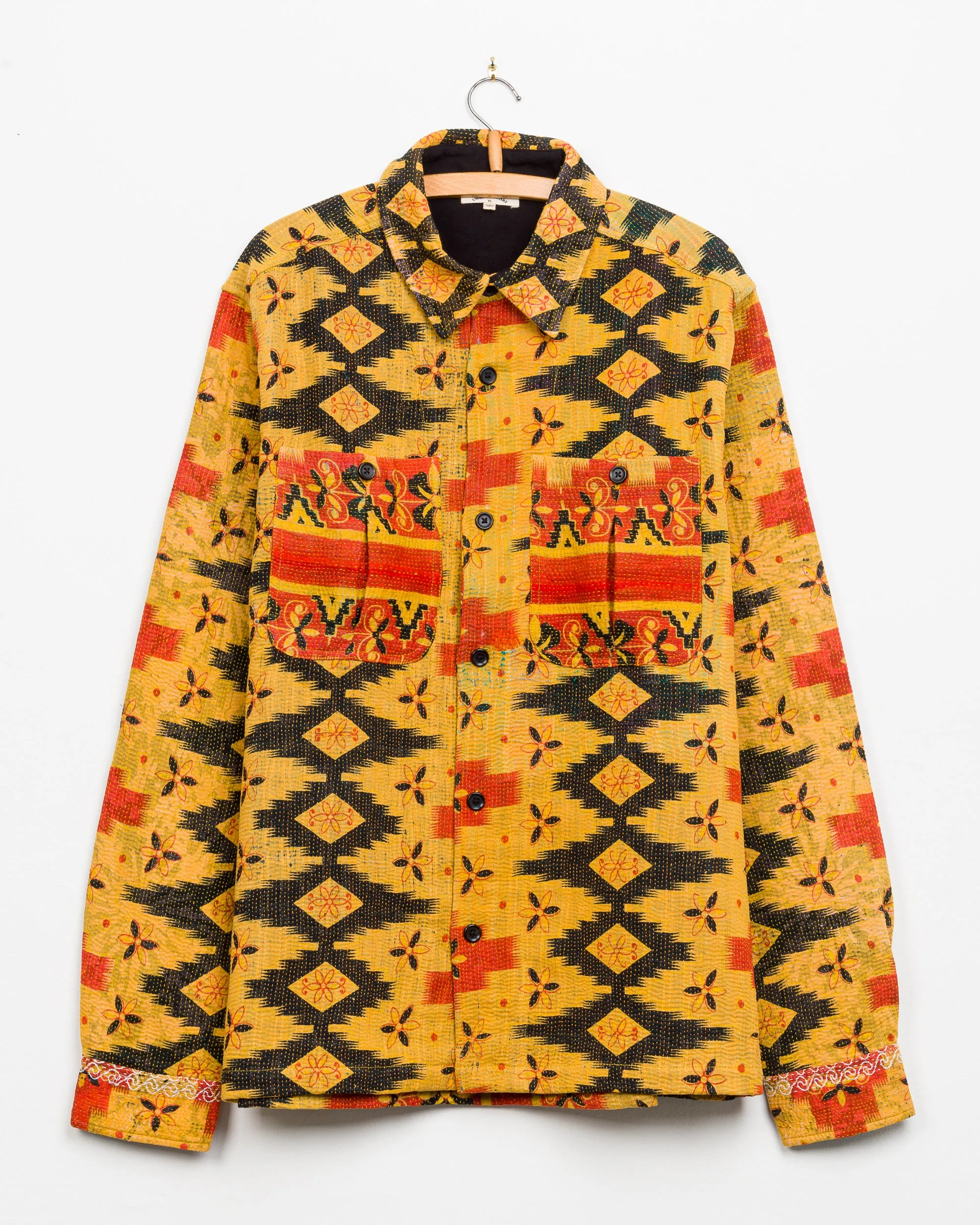 Vivek Overshirt in Quilted Kantha - XL