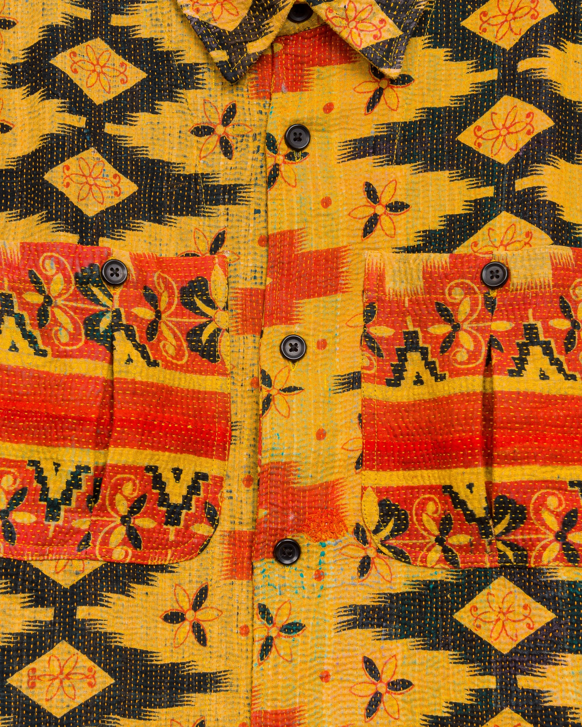 Vivek Overshirt in Quilted Kantha - XL