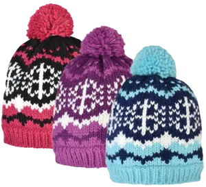 Winter-Hats Girls Cable Knit with Oversized Pom Hat