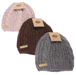 Winter-Hats Ladies Cable Knit Clear Creek Pull Hat