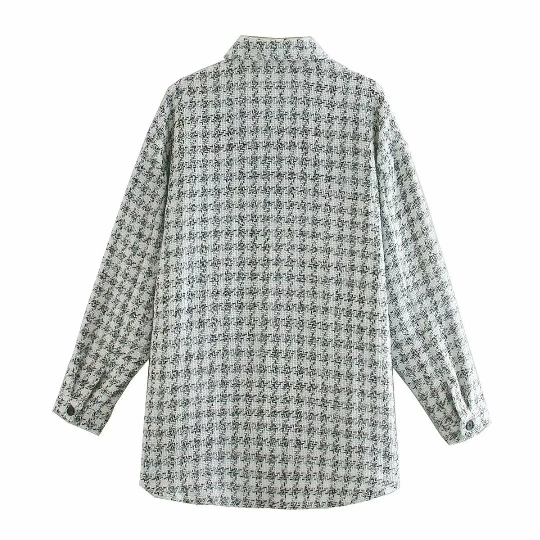 Woolen Single-breasted Lapel Contrast Coat Outerwear