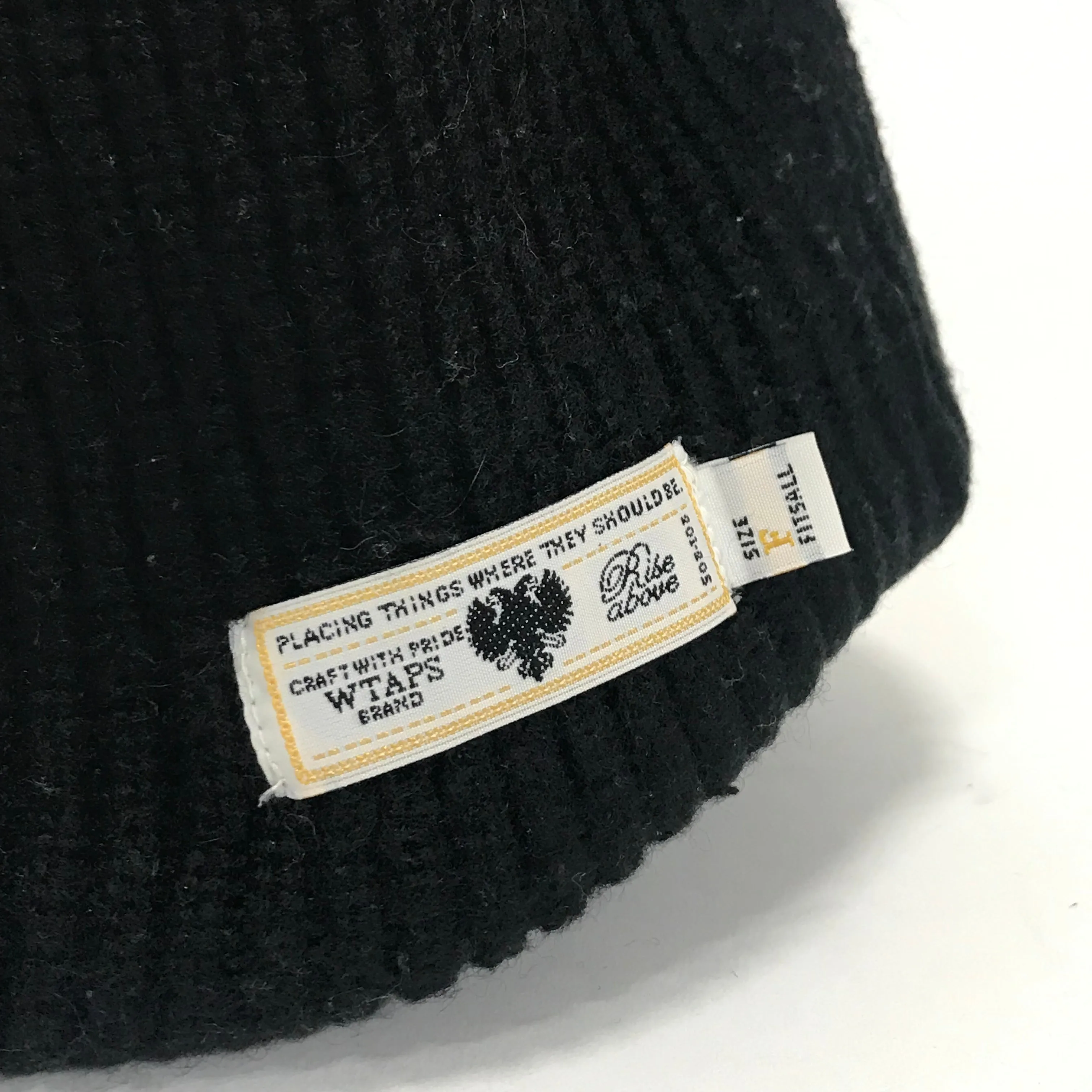 WTaps 10AW Black Watch Knit Beanie Black
